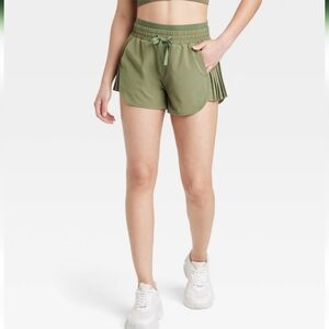 Women's High-Rise Pleated Side Shorts 2.5" - JoyLab Olive Green XS